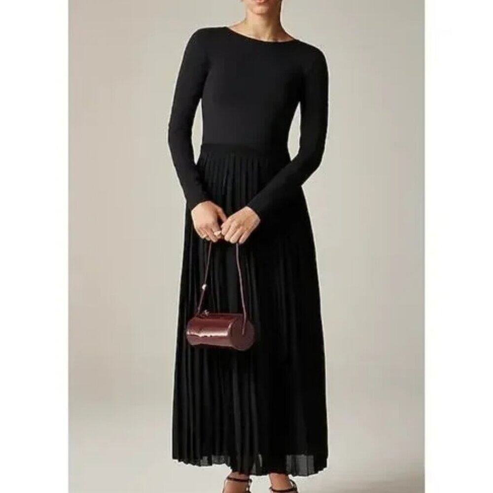 NWT J Crew Pleated Knit Ballet Dress Pleated Stretch Cotton Blend XS